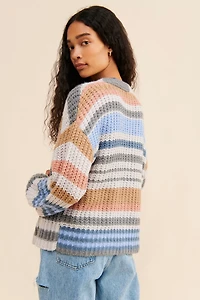 Vigoss Striped Knit Cardigan