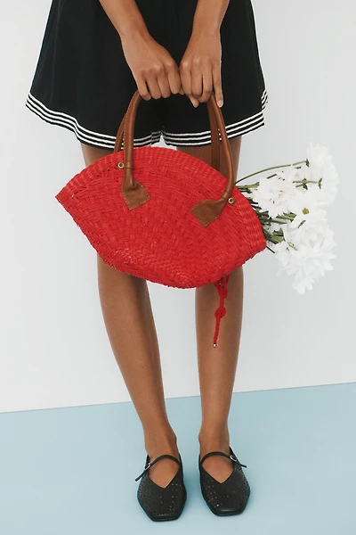 Sensi Studio Thick-Weave Mini Basket Bag