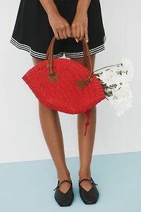 Sensi Studio Thick-Weave Mini Basket Bag
