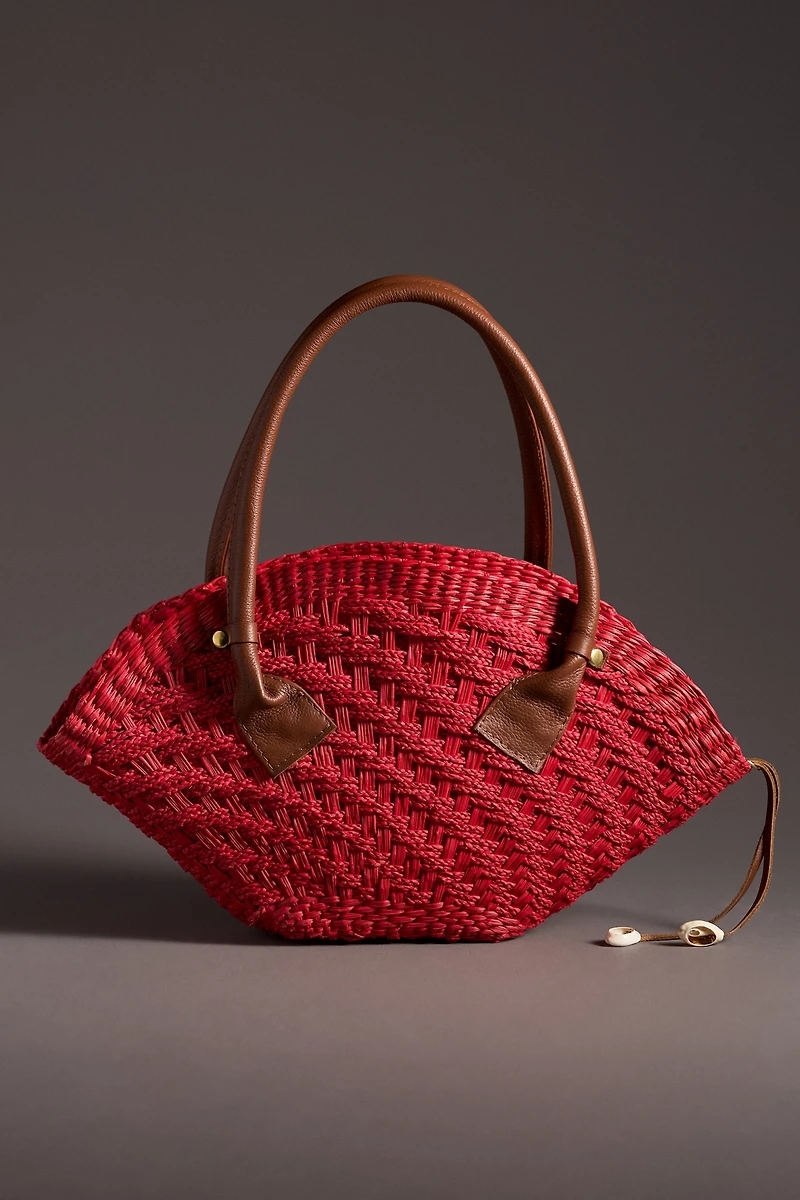 Sensi Studio Thick-Weave Mini Basket Bag