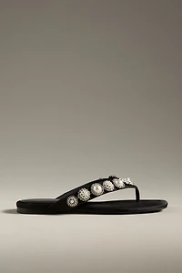 Jeffrey Campbell Merid Embellished Thong Sandals