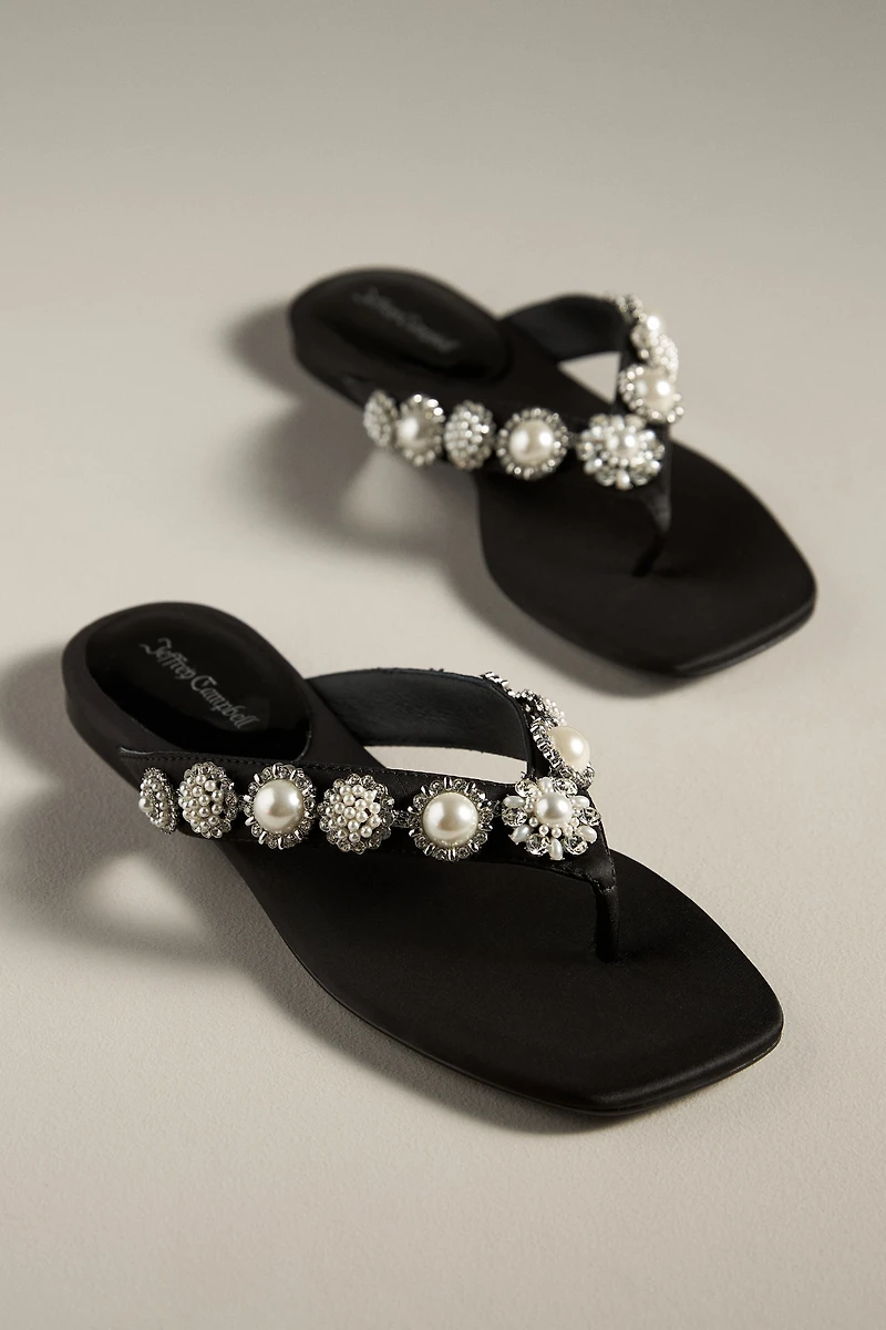 Jeffrey Campbell Merid Embellished Thong Sandals