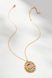 Curved Circle Pendant Necklace