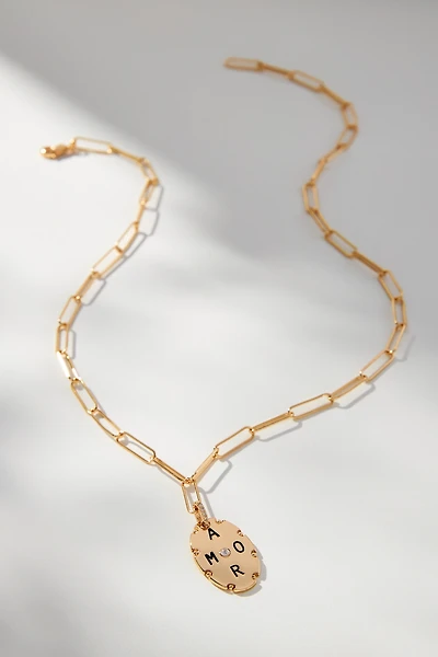 Amor Oval Pendant Necklace