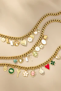 Janey Bee Jems Large Curb Chain One-Of-A-Kind Charm Necklace