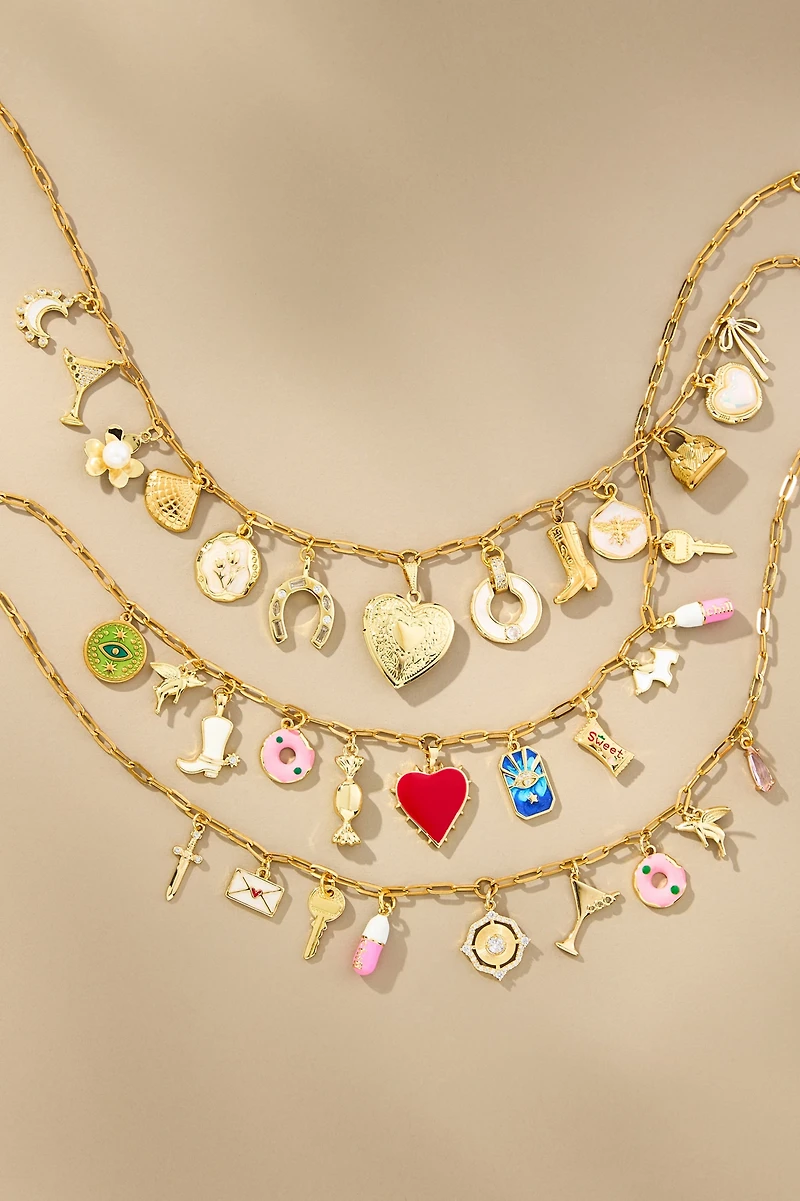 Janey Bee Jems Small Paperclip Chain One-Of-A-Kind Charm Necklace