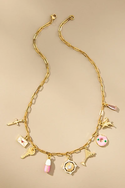 Janey Bee Jems Small Paperclip Chain One-Of-A-Kind Charm Necklace