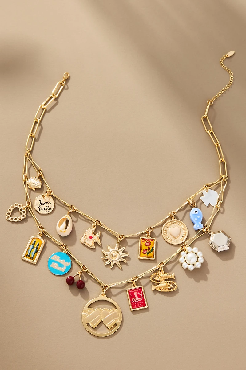 Double Layer Charm Necklace