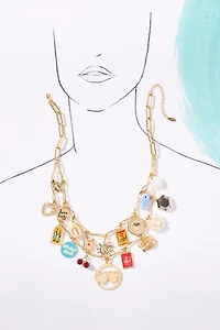 Double Layer Charm Necklace
