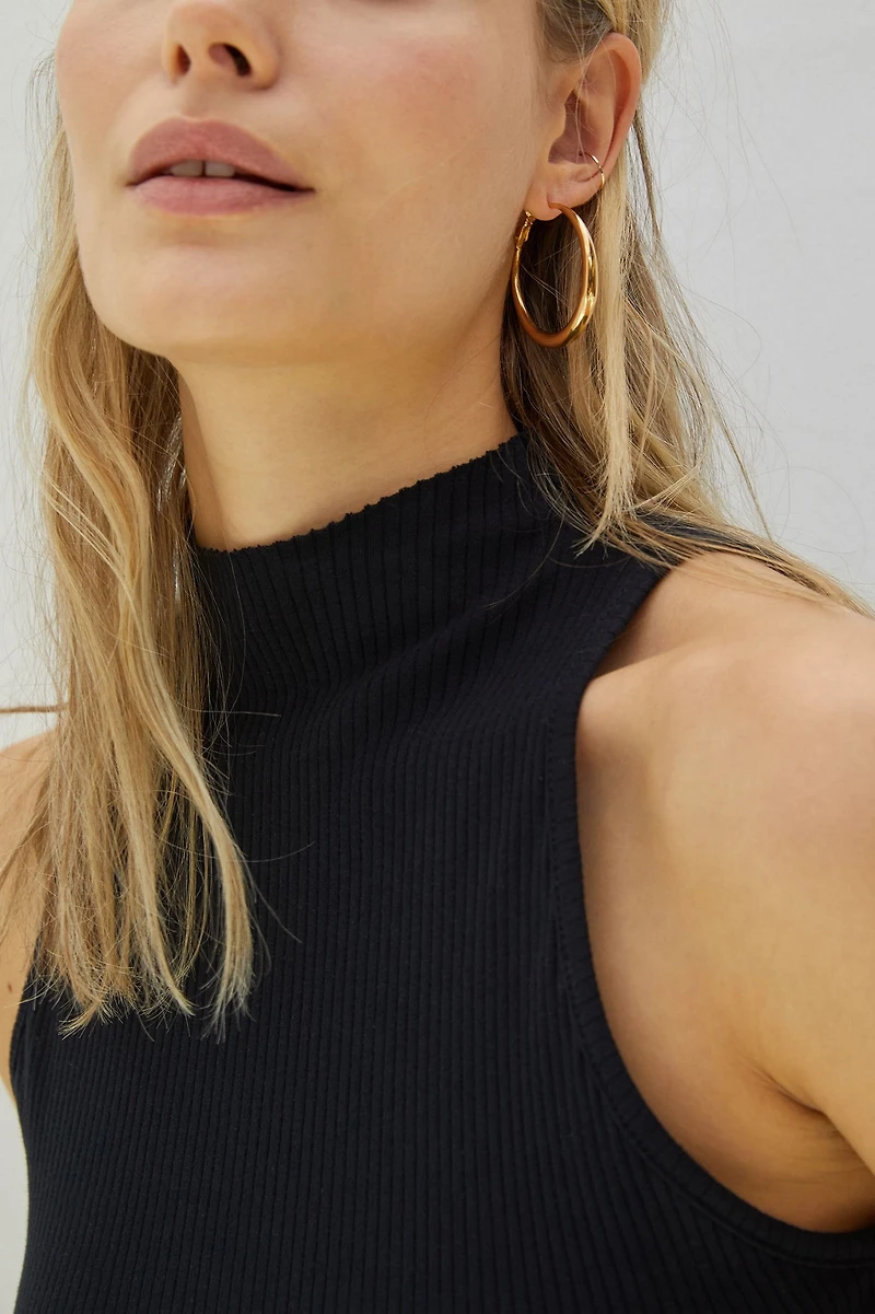 Maeve Alicia Mock Neck Tank