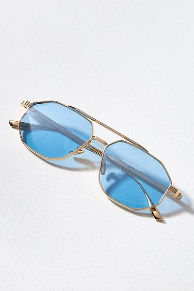 Devon Windsor Cairo Metal Aviator Sunglasses