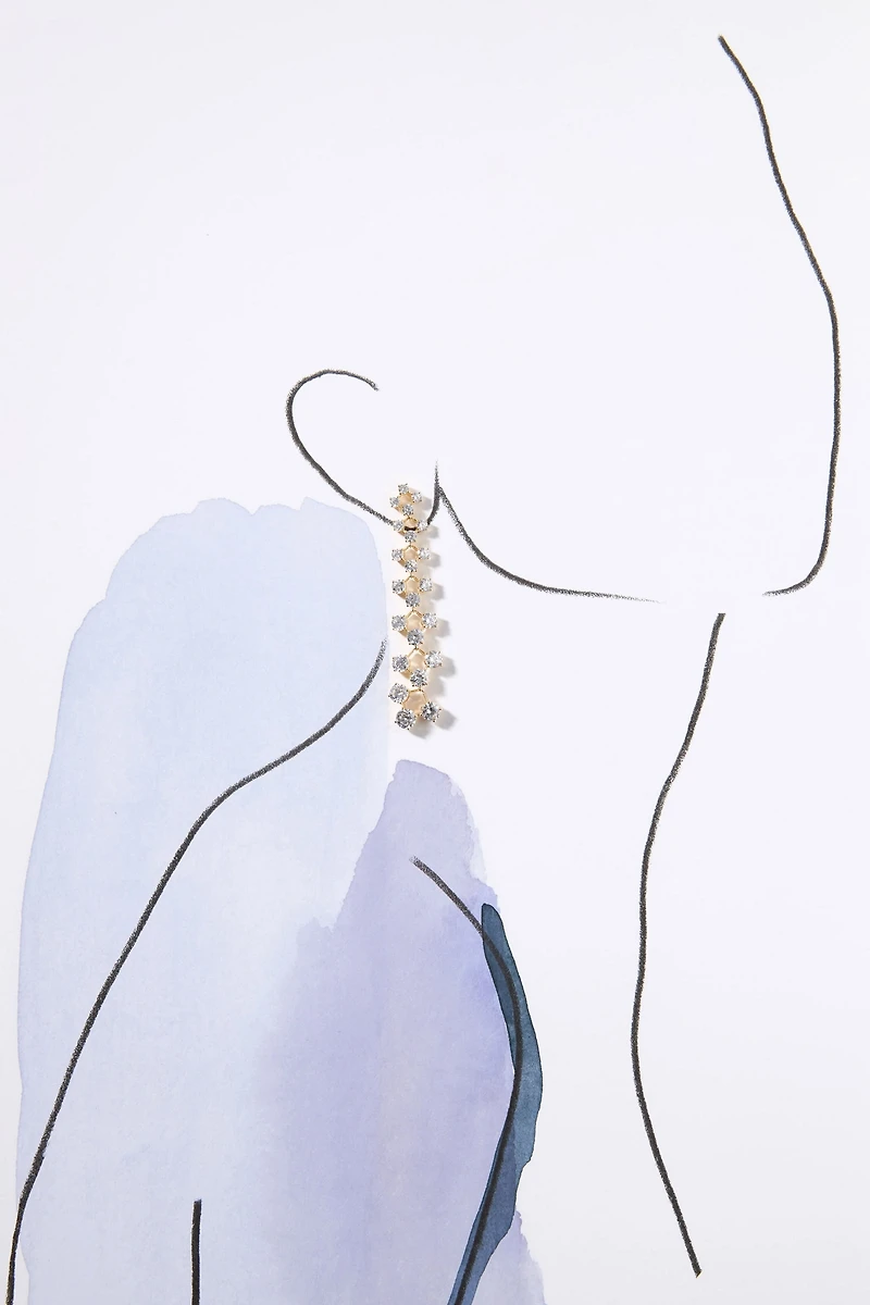 NADRI Halle Graduated Crystal Drop Earrings