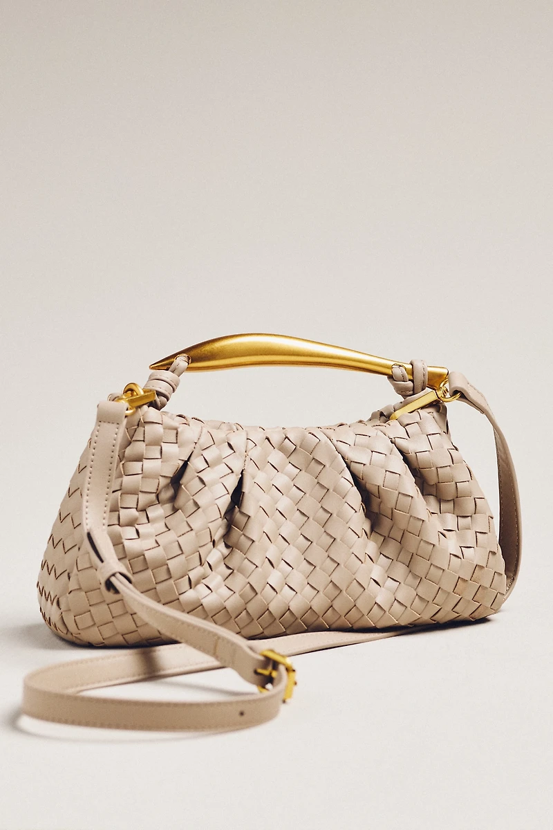 Asymmetric Hardware Woven Satchel