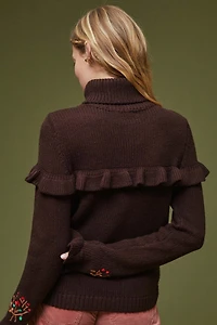 Painted by Lady Ally Embroidered Turtleneck Sweater