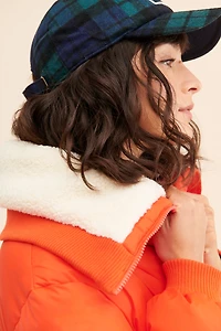 Maeve Sherpa Collar Cropped Puffer Jacket