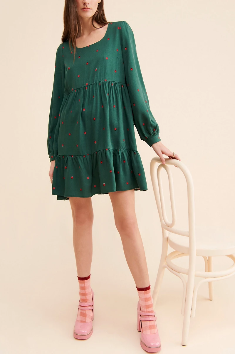 Louche Polly Tiered Mini Dress