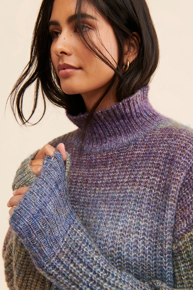 RD Style Ombre Turtleneck Sweater