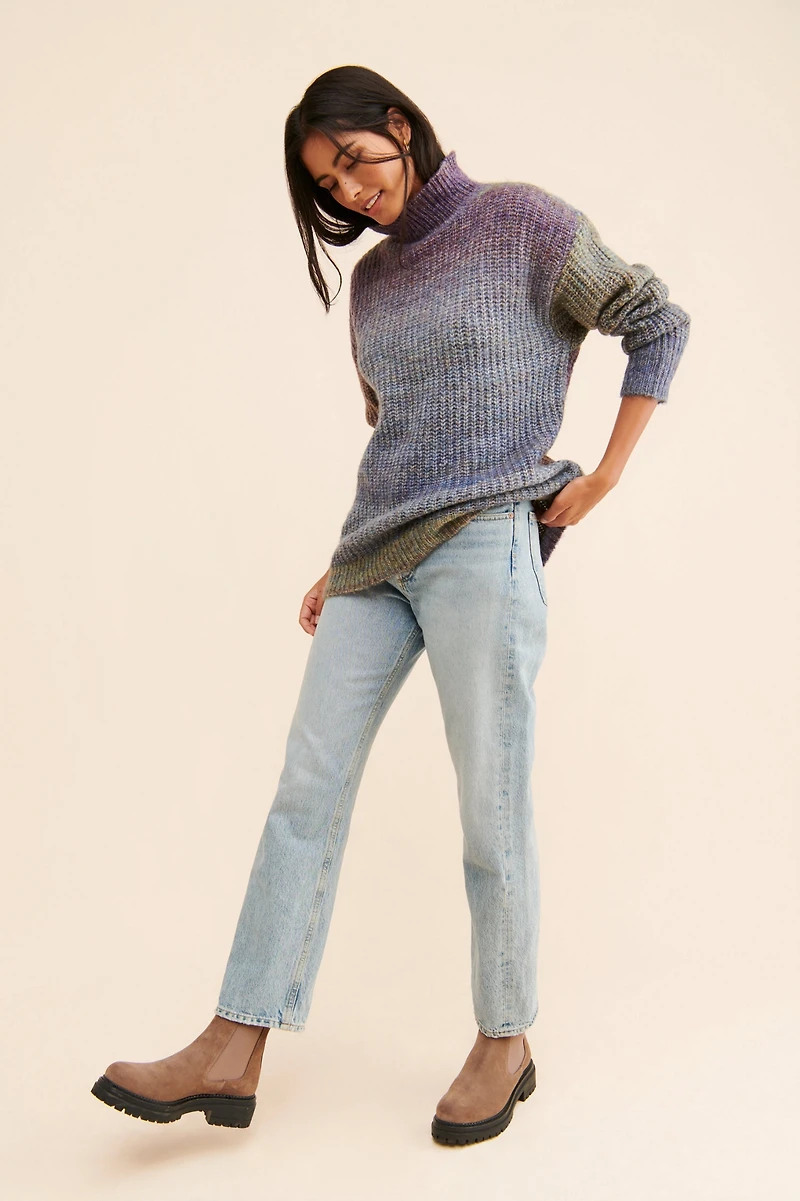 RD Style Ombre Turtleneck Sweater