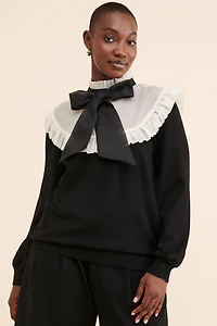Eloquii Sheer Yoke Sweater