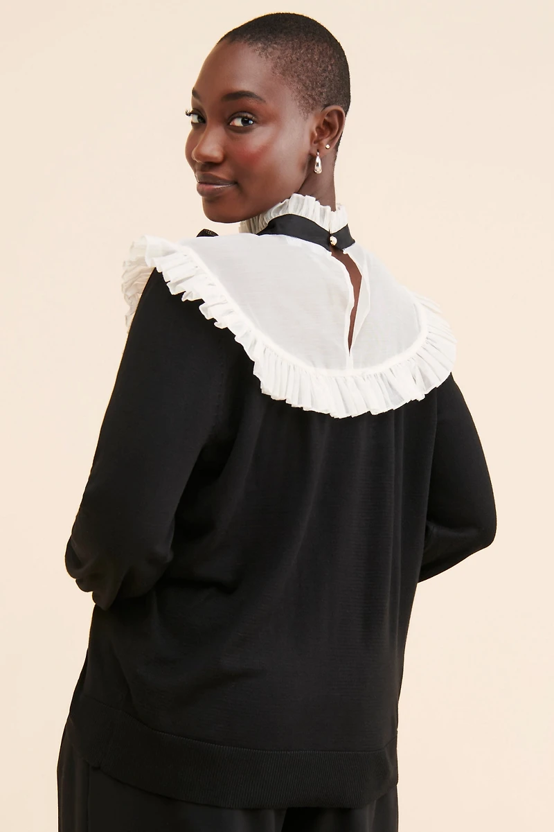 Eloquii Sheer Yoke Sweater