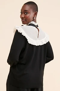 Eloquii Sheer Yoke Sweater