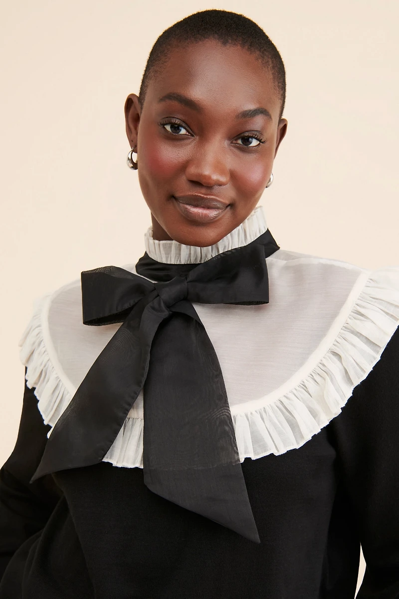 Eloquii Sheer Yoke Sweater