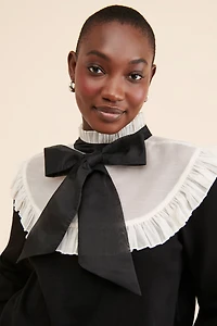 Eloquii Sheer Yoke Sweater