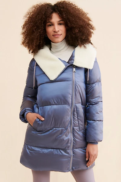 Bernardo Crystal Hooded Puffer