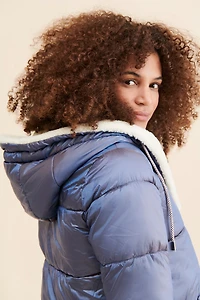 Bernardo Crystal Hooded Puffer