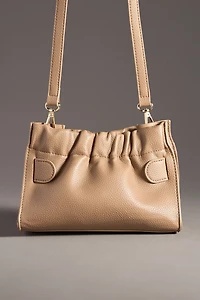 Pebbled Buckle Clutch