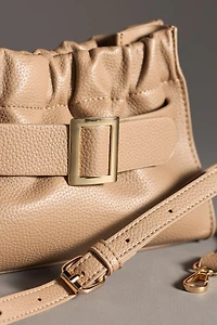 Pebbled Buckle Clutch