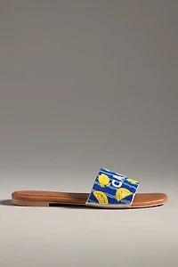 The Fiona Beaded Slide Sandals by Maeve