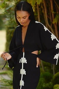 Celandine Palm Cutout Mini Kaftan