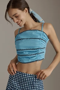 Celandine Rickrack Cinched Crop Cami