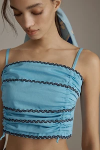Celandine Rickrack Cinched Crop Cami