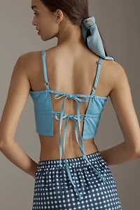 Celandine Rickrack Cinched Crop Cami