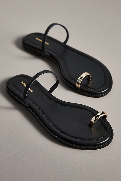 Reformation Cassandra Toe-Ring Flat Sandals