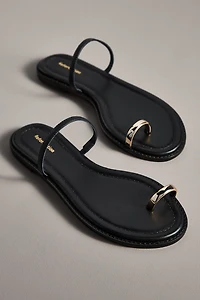 Reformation Cassandra Toe-Ring Flat Sandals