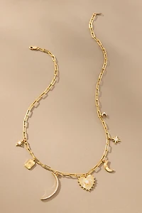 Phyllis + Rosie Moon Charm Necklace