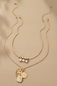 Layered Charm Necklaces, Set of 2