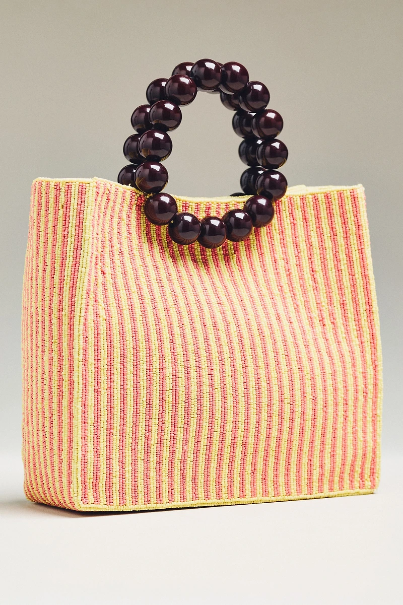 Wood Bead Bracelet Beaded Bag