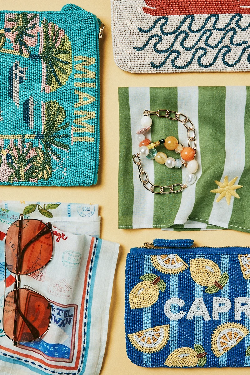 The Fiona Medium Beaded Pouch: City Edition