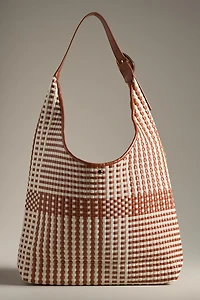The Love Knot Slouchy Bag: Woven Faux-Leather Canvas Edition