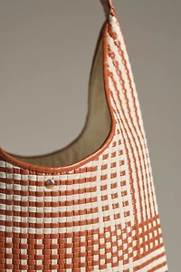 The Love Knot Slouchy Bag: Woven Faux-Leather Canvas Edition