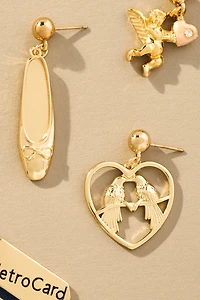 The Sage Vintage Park Avenue Angel Earrings, Set of 4