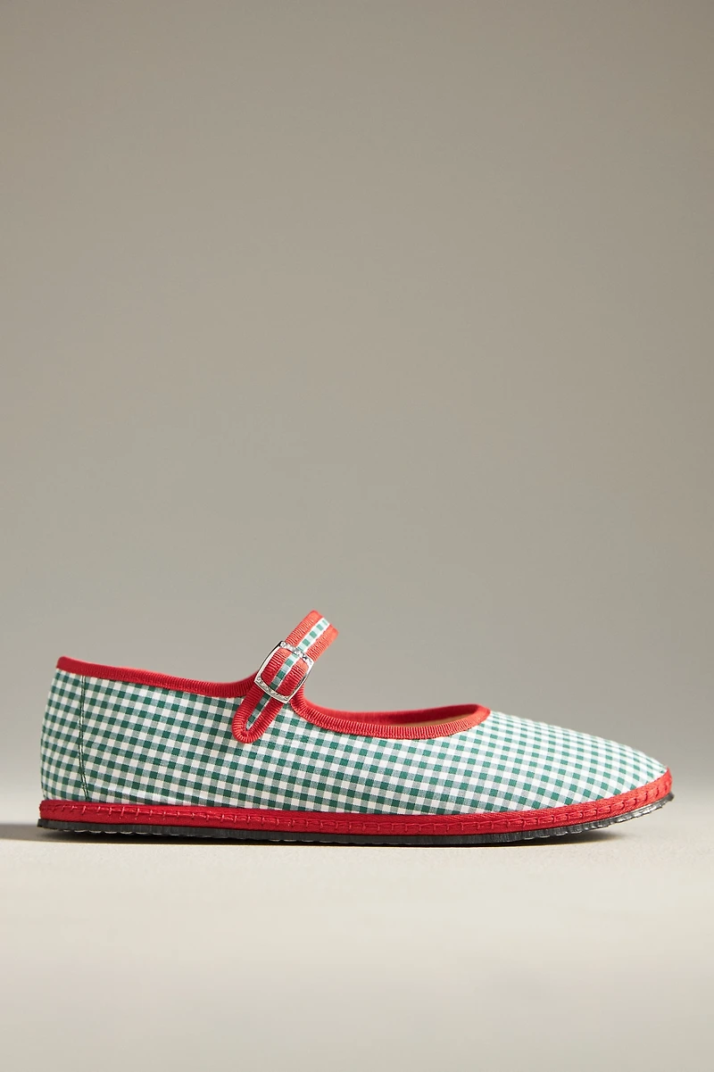 ViBi VENEZiA Plaid Mary Jane Flats