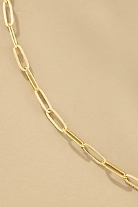 Dainty Paperclip Charm Necklace