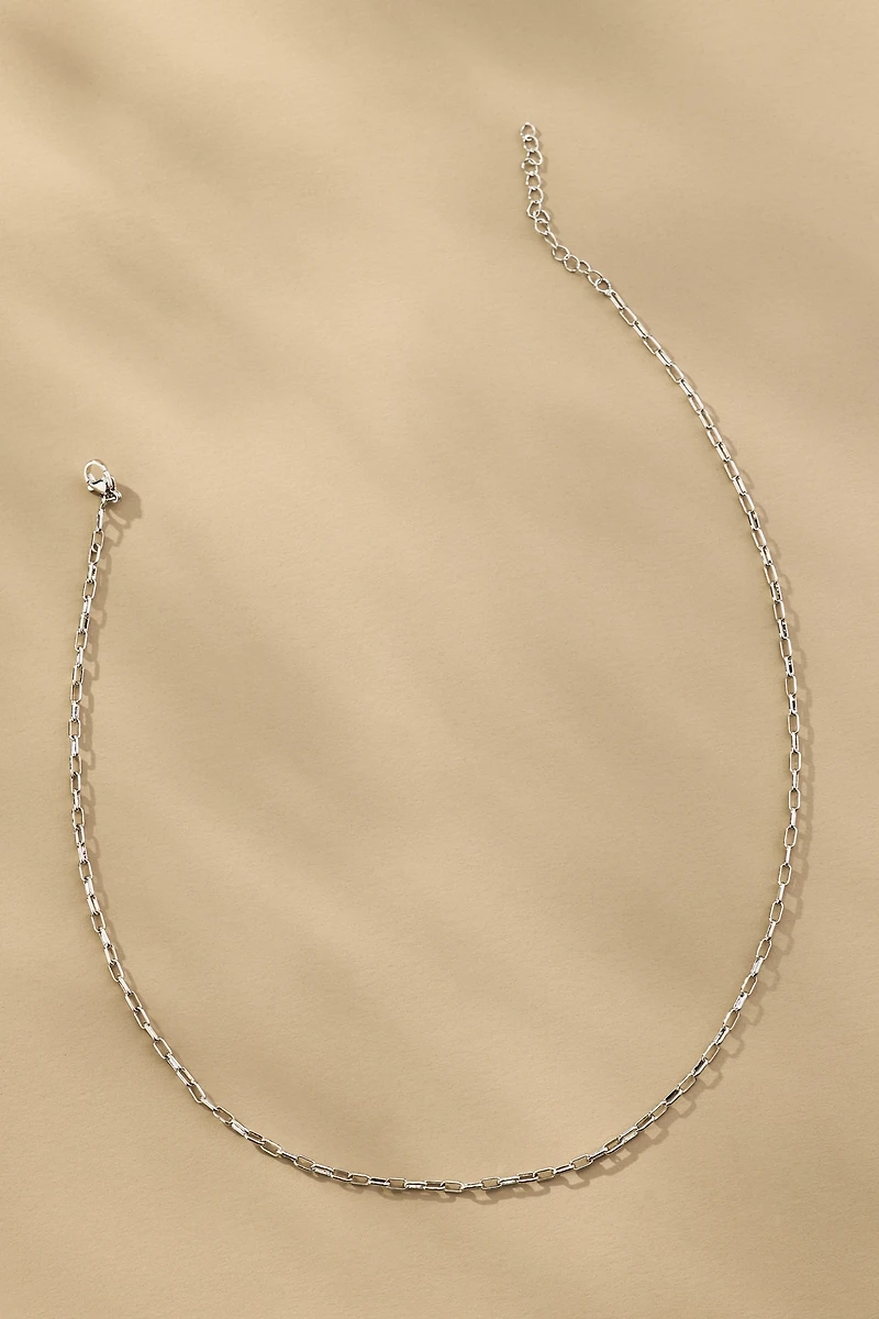Boxbar Tiny Link Paperclip Chain Necklace