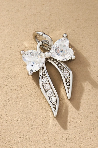 Boxbar Crystal Heart Ribbon Bow Charm