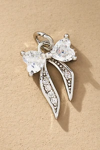 Boxbar Crystal Heart Ribbon Bow Charm